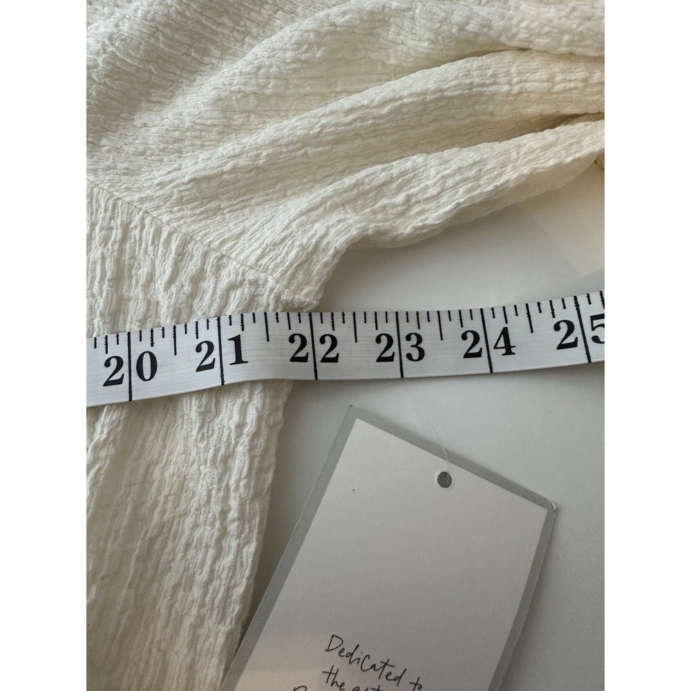 Calligraphie By Anthropologie Top Women's Medium‎ Balloon Sleeve Elastic Waist - Picture 7 of 10